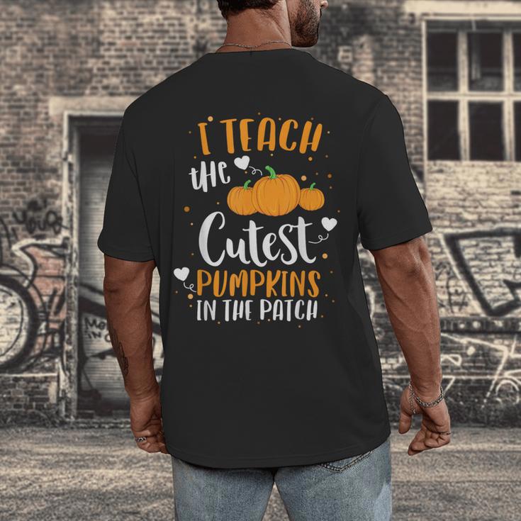 I Teach The Cutest Pumpkins In The Patch Teacher School For Men Women Kids Men's Back Print T-Shirt, funny design I Teach The Cutest Pumpkins In The Patch Teacher School For Men Women Kids Men's Back Print T-Shirt, funny design