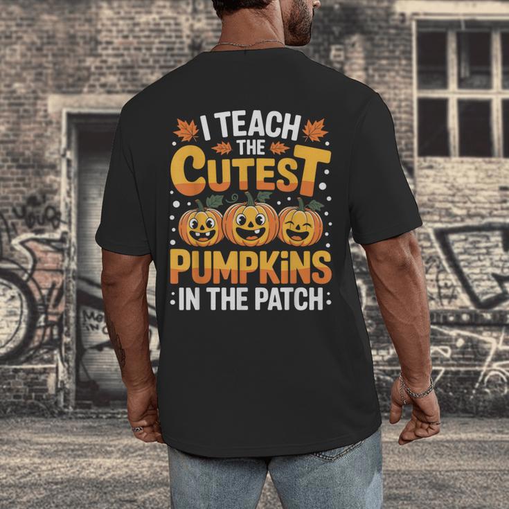 I Teach The Cutest Pumpkins Shirt Teachers Halloween Men's Back Print T-Shirt, funny design I Teach The Cutest Pumpkins Shirt Teachers Halloween Men's Back Print T-Shirt, funny design