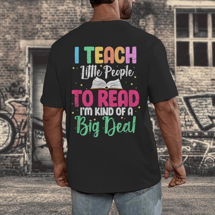 I Teach Little People To Read Reading Teacher For Men Women Girls Kids Men's Back Print T-Shirt, funny design