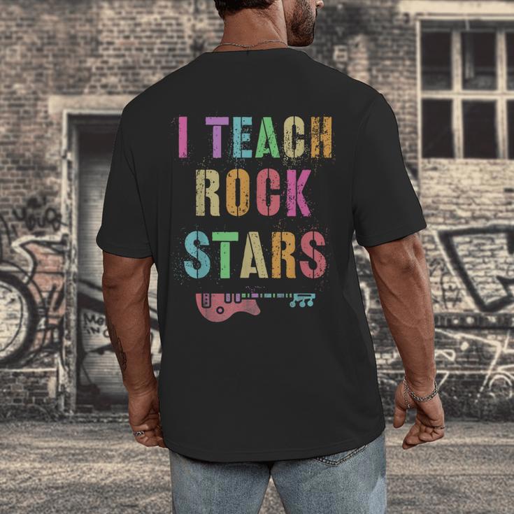 I TEACH ROCKSTARS Band Vibes Teacher Rocks My Music Teaching Men's Back Print T-Shirt, funny design