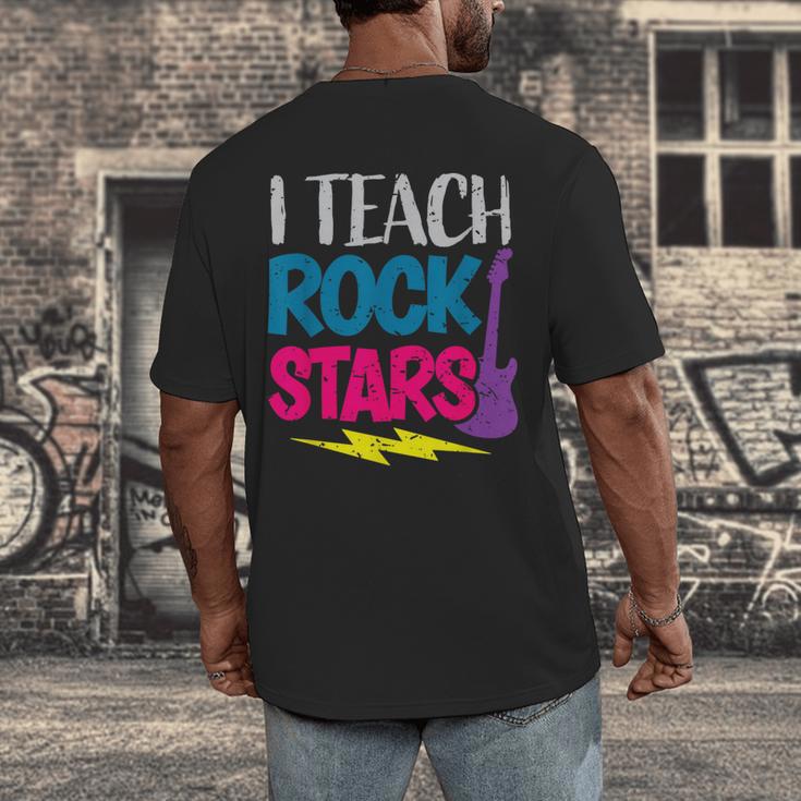 I Teach Rockstars Tee Orchestra Music Teacher Back To School Men's Back Print T-Shirt, funny design
