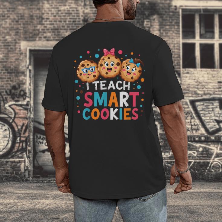 I Teach Smart Cookies Cute Back To School Teacher Men's Back Print T-Shirt, funny design