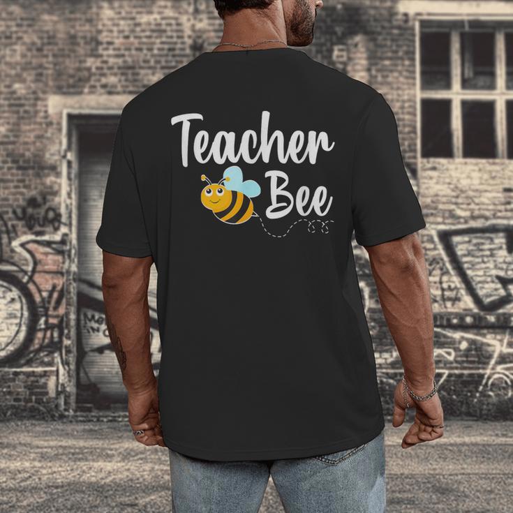 Teacher Bee Bumblebee Back To School Men's Back Print T-Shirt, funny design Teacher Bee Bumblebee Back To School Men's Back Print T-Shirt, funny design