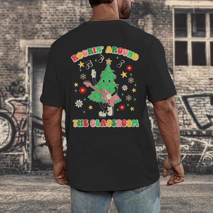 Teacher Christmas Shirts Pajama Matching Rockin' Around The Classroom -Adult Short Sleeve Small Modern Festive Christmas Teacher Xmas Vibes T-Shirt Men's Back Print T-Shirt, funny design Teacher Christmas Shirts Pajama Matching Rockin' Around The Classroom -Adult Short Sleeve Small Modern Festive Christmas Teacher Xmas Vibes T-Shirt Men's Back Print T-Shirt, funny design