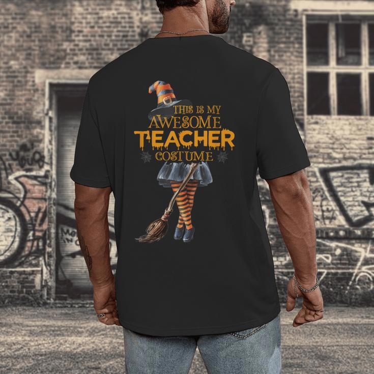 This Is My Teacher Costume Halloween Family Matching Group For Men Women Men's Back Print T-Shirt, funny design This Is My Teacher Costume Halloween Family Matching Group For Men Women Men's Back Print T-Shirt, funny design