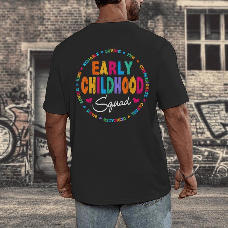 Teacher Early Childhood Squad T-Shirt Men's Back Print T-Shirt, funny design Teacher Early Childhood Squad T-Shirt Men's Back Print T-Shirt, funny design