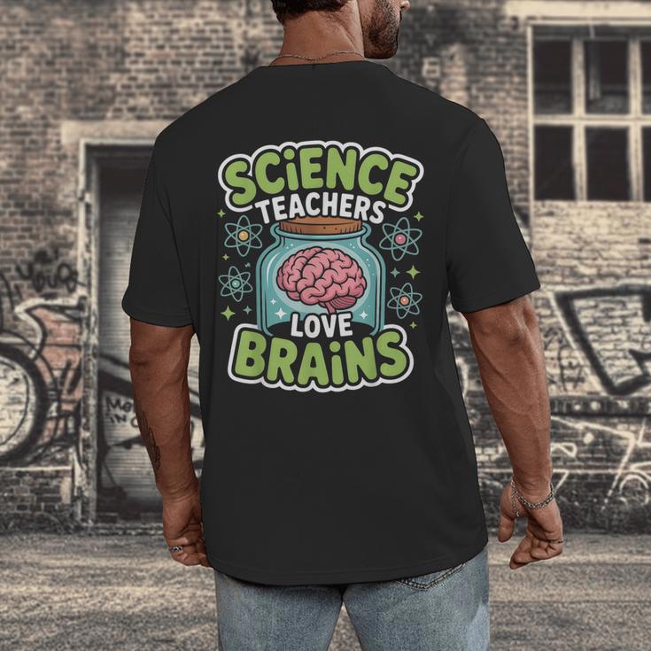 Teacher Halloween Costume Science Teachers Love Brains Men's Back Print T-Shirt, funny design Teacher Halloween Costume Science Teachers Love Brains Men's Back Print T-Shirt, funny design