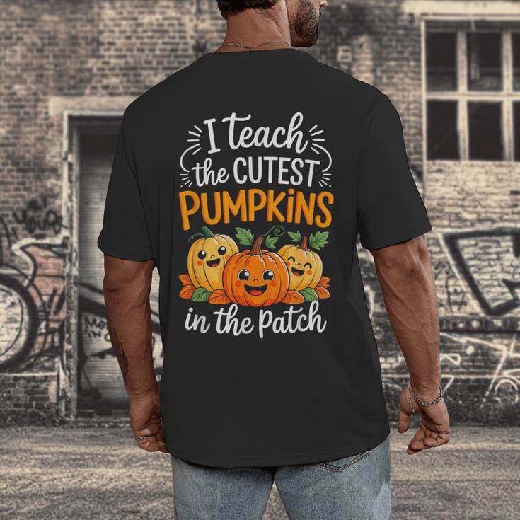 Teacher Halloween Pre-K Teacher Kindergarten Cutest Pumpkins Men's Back Print T-Shirt, funny design Teacher Halloween Pre-K Teacher Kindergarten Cutest Pumpkins Men's Back Print T-Shirt, funny design