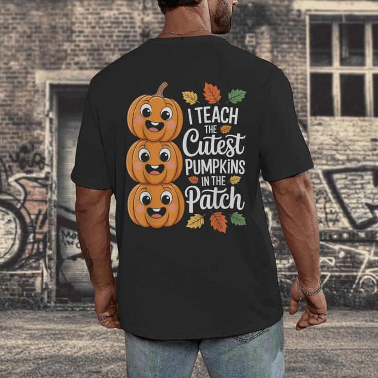 Teacher Halloween Tshirts I Teach The Cutest Pumpkins Men's Back Print T-Shirt, funny design Teacher Halloween Tshirts I Teach The Cutest Pumpkins Men's Back Print T-Shirt, funny design