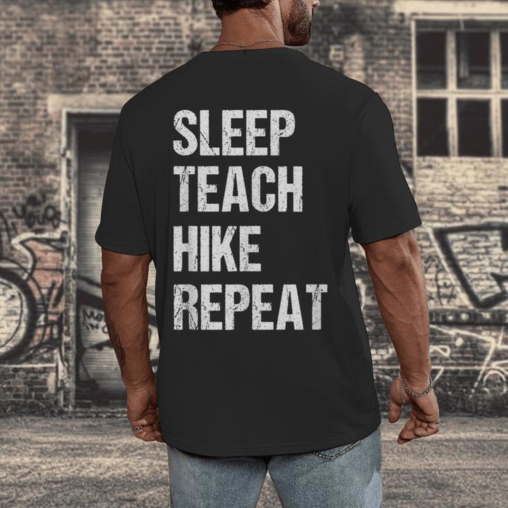 Teacher Hiking Shirt Teaching Hiker T Shirt Men's Back Print T-Shirt, funny design