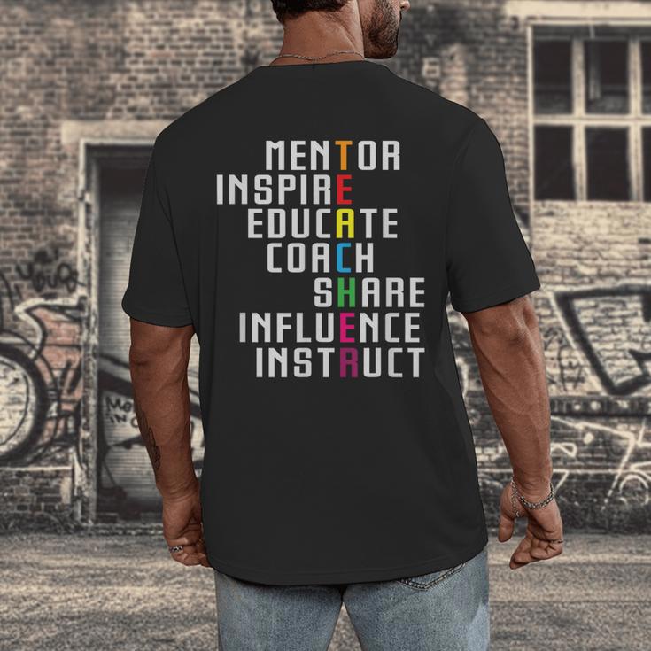 Teacher Inspirational Educator Favorite School Teacher Men Women Girls Kids Men's Back Print T-Shirt, funny design