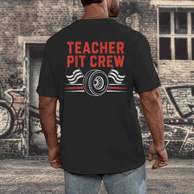 Teacher Pit Crew Race Car Driver Costume Men Women Kids Men's Back Print T-Shirt, funny design