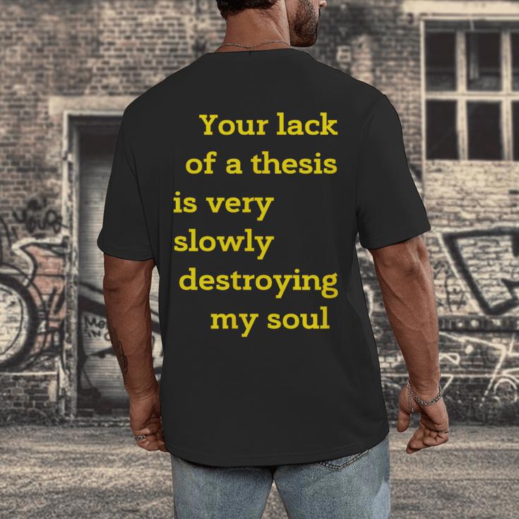 Teacher Or Professor Essay Thesis Writing Joke For Men Women Men's Back Print T-Shirt, funny design Teacher Or Professor Essay Thesis Writing Joke For Men Women Men's Back Print T-Shirt, funny design