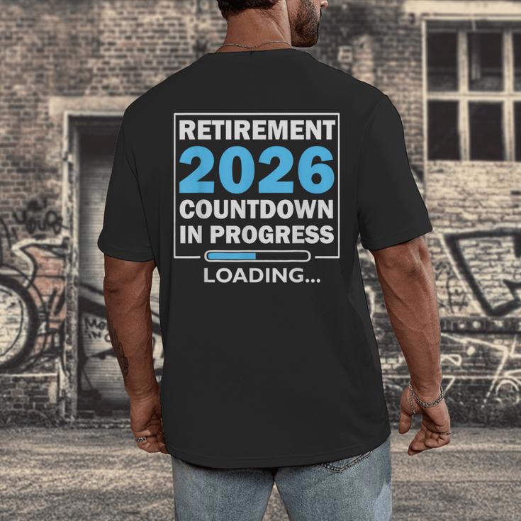 Teacher Retirement Class Of 2026 Loading Retired Men's Back Print T-Shirt, funny design