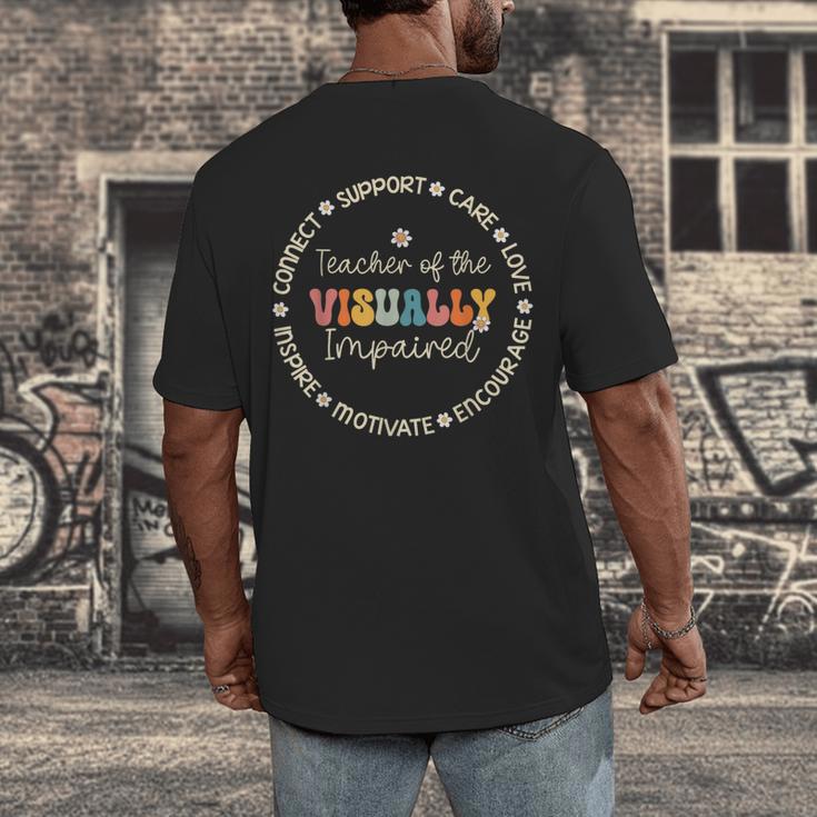 Teacher Of The Visually Impaired Appreciation Back To School Men's Back Print T-Shirt, funny design Teacher Of The Visually Impaired Appreciation Back To School Men's Back Print T-Shirt, funny design