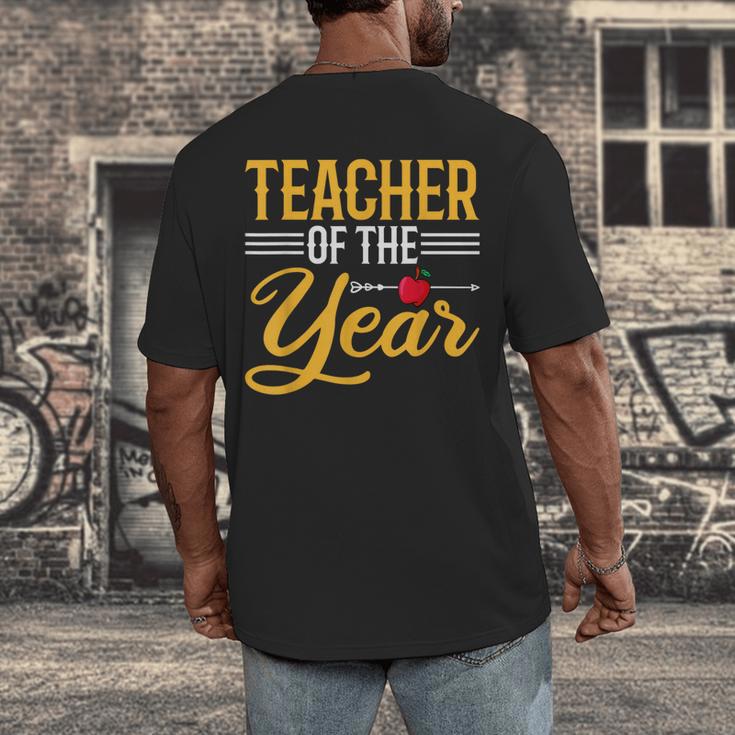 Teacher Of The Year Men Women Teachers Men's Back Print T-Shirt, funny design