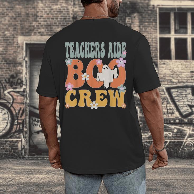 Teachers Aide Boo Crew Ghost Groovy Halloween For Women Men's Back Print T-Shirt, funny design Teachers Aide Boo Crew Ghost Groovy Halloween For Women Men's Back Print T-Shirt, funny design
