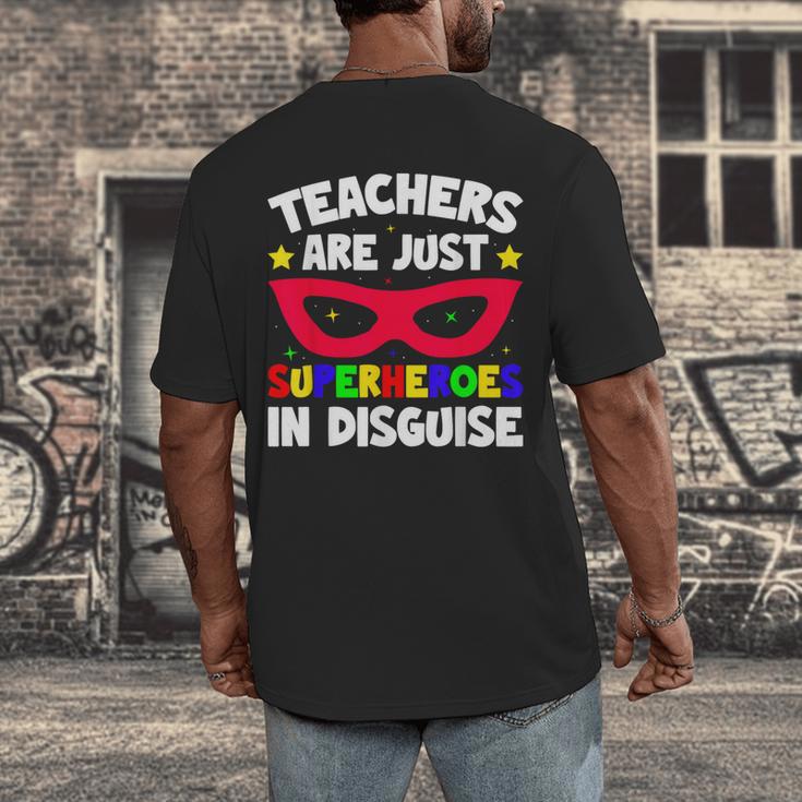 Teachers Are Just Superheroes In Disguise School Men's Back Print T-Shirt, funny design Teachers Are Just Superheroes In Disguise School Men's Back Print T-Shirt, funny design