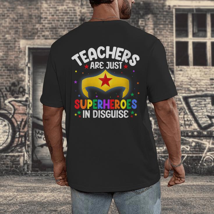 Teachers Are Just Superheroes In Disguise School Women Men Men's Back Print T-Shirt, funny design Teachers Are Just Superheroes In Disguise School Women Men Men's Back Print T-Shirt, funny design