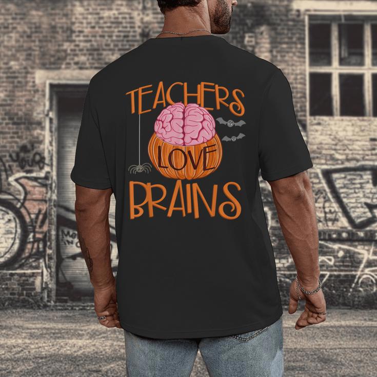 Teachers Love Brains Halloween T-Shirt For Men Women Men's Back Print T-Shirt, funny design Teachers Love Brains Halloween T-Shirt For Men Women Men's Back Print T-Shirt, funny design