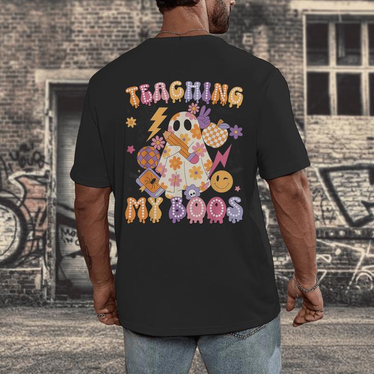 Teaching My Boos Ghost Halloween Costumes Teacher Men Women Men's Back Print T-Shirt, funny design Teaching My Boos Ghost Halloween Costumes Teacher Men Women Men's Back Print T-Shirt, funny design