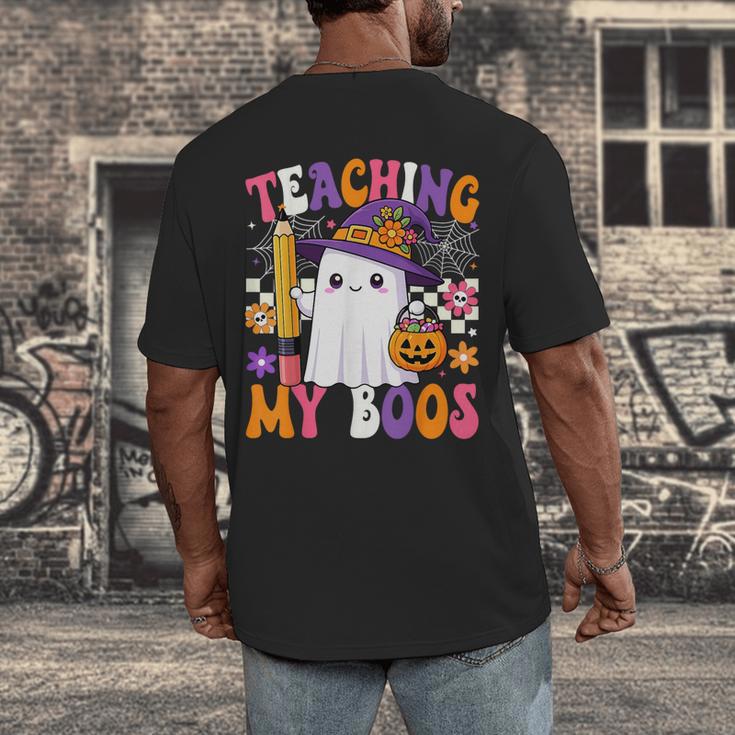 Teaching My Boos Ghost Teacher Cute Pencil Halloween Teacher Men's Back Print T-Shirt, funny design Teaching My Boos Ghost Teacher Cute Pencil Halloween Teacher Men's Back Print T-Shirt, funny design