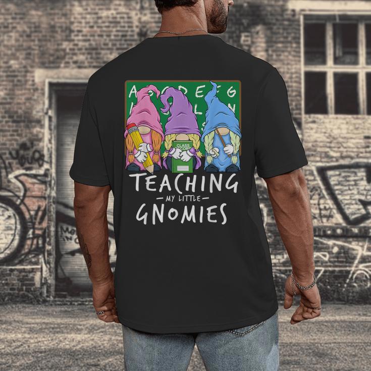 Teaching My Little Gnomies With Gnome For Teacher Women Men's Back Print T-Shirt, funny design