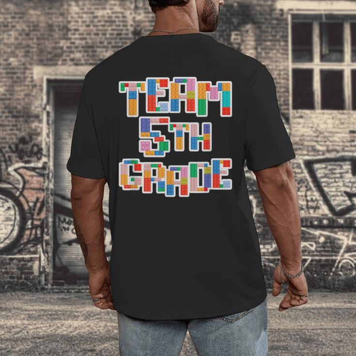 Team 5th Grade Building Blocks Bricks Theme Teacher Team For Men Women Kids Men's Back Print T-Shirt, funny design Team 5th Grade Building Blocks Bricks Theme Teacher Team For Men Women Kids Men's Back Print T-Shirt, funny design