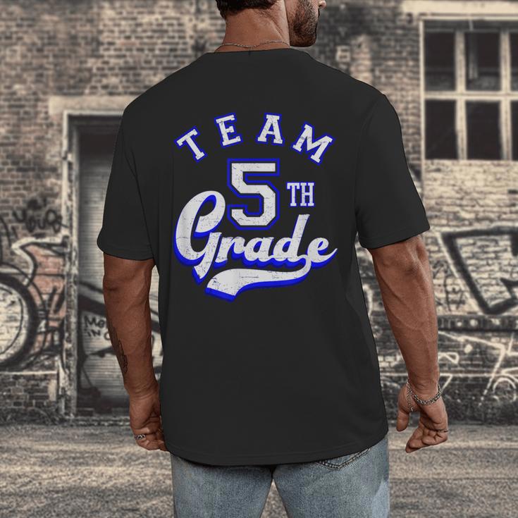 Team 5th Grade Fifth For Teacher Or Students Men's Back Print T-Shirt, funny design