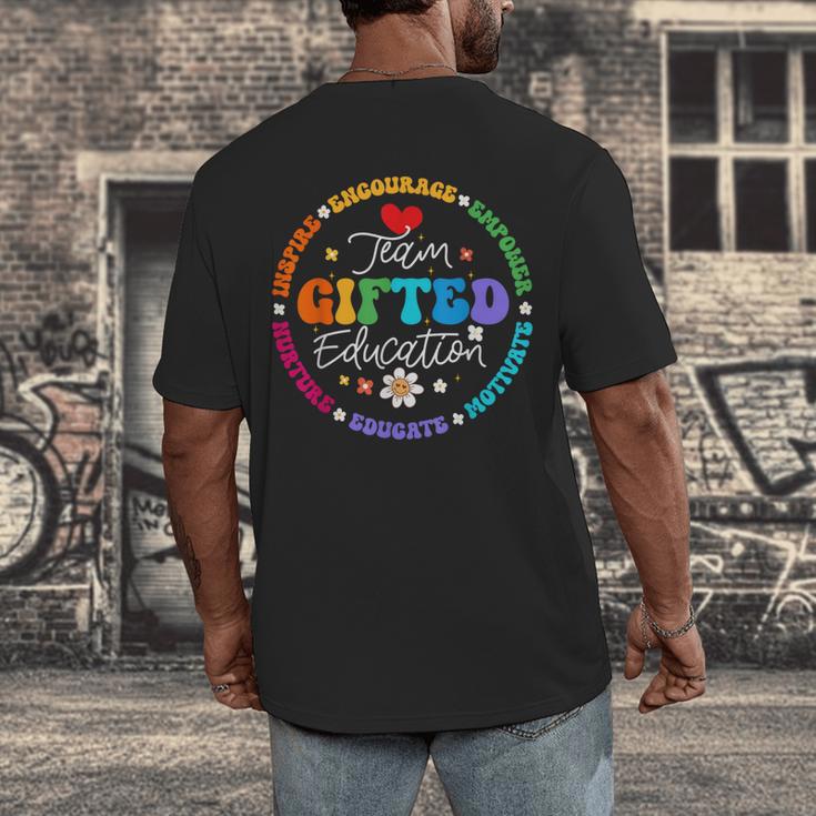 Team Ed Education Teacher Appreciation Back To School Men's Back Print T-Shirt, funny design Team Ed Education Teacher Appreciation Back To School Men's Back Print T-Shirt, funny design