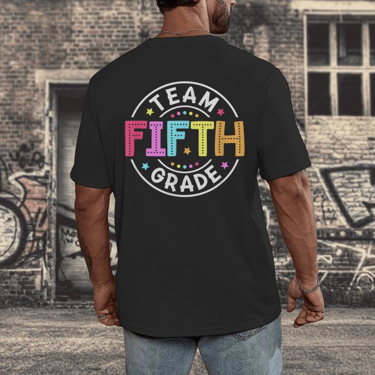 Team Fifth Grade Teacher Back To School 5th Grade Squad Kids Men's Back Print T-Shirt, funny design Team Fifth Grade Teacher Back To School 5th Grade Squad Kids Men's Back Print T-Shirt, funny design
