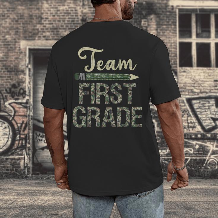Team First Grade Camo 1st Grade Teacher Camouflage Men's Back Print T-Shirt, funny design Team First Grade Camo 1st Grade Teacher Camouflage Men's Back Print T-Shirt, funny design