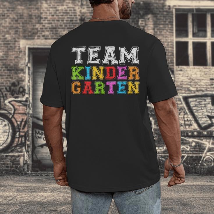 Team Kindergarten Shirt Boy Girl Teacher Graduation Men's Back Print T-Shirt, funny design Team Kindergarten Shirt Boy Girl Teacher Graduation Men's Back Print T-Shirt, funny design