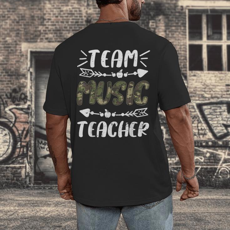 Team Music Teacher Camo Teacher Student Back To School Men's Back Print T-Shirt, funny design Team Music Teacher Camo Teacher Student Back To School Men's Back Print T-Shirt, funny design