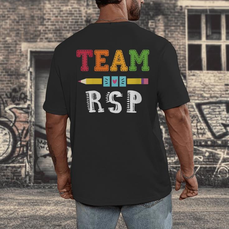 Team RSP RSP Teacher Kindergarten Teacher Men's Back Print T-Shirt, funny design Team RSP RSP Teacher Kindergarten Teacher Men's Back Print T-Shirt, funny design
