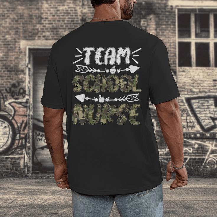 Team School Nurse Camo Teacher Student Back To School For Men Women Men's Back Print T-Shirt, funny design Team School Nurse Camo Teacher Student Back To School For Men Women Men's Back Print T-Shirt, funny design