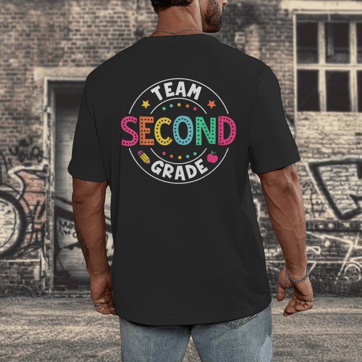Team Second Grade Teacher Back To School 2nd Grade Squad Men's Back Print T-Shirt, funny design Team Second Grade Teacher Back To School 2nd Grade Squad Men's Back Print T-Shirt, funny design