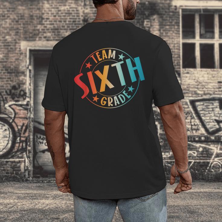 Team Sixth Grade Teacher Student Back To School 6th Grade Men's Back Print T-Shirt, funny design Team Sixth Grade Teacher Student Back To School 6th Grade Men's Back Print T-Shirt, funny design