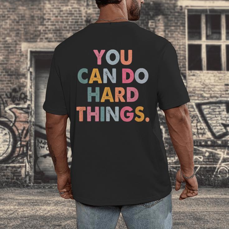 Test Day Teacher You Can Do Hard Things Women Kids Men's Back Print T-Shirt, funny design