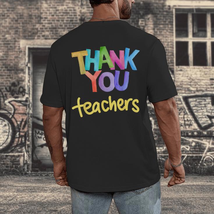 Thank You Teacher Appreciation Graduation Men Women Girls Kids Men's Back Print T-Shirt, funny design Thank You Teacher Appreciation Graduation Men Women Girls Kids Men's Back Print T-Shirt, funny design