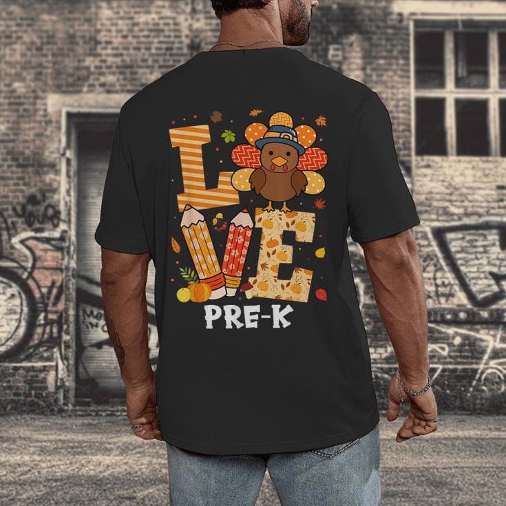 Thanksgiving Love Pre-K Teacher Turkey Autumn Fall For Men Women Girls Kids Men's Back Print T-Shirt, funny design Thanksgiving Love Pre-K Teacher Turkey Autumn Fall For Men Women Girls Kids Men's Back Print T-Shirt, funny design