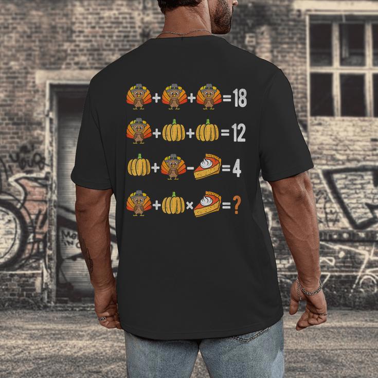 Thanksgiving Order Of Operations Thanksgiving Math Teacher Men's Back Print T-Shirt, funny design Thanksgiving Order Of Operations Thanksgiving Math Teacher Men's Back Print T-Shirt, funny design