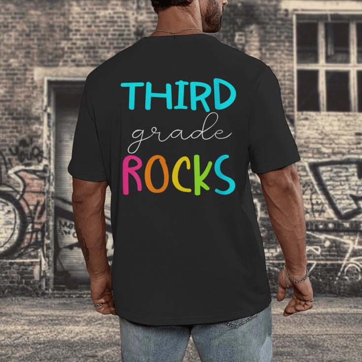 Third Grade Rocks Shirt Team 3rd Grade Teacher Men's Back Print T-Shirt, funny design Third Grade Rocks Shirt Team 3rd Grade Teacher Men's Back Print T-Shirt, funny design