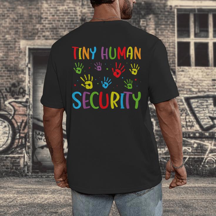 Tiny Human Security Preschool Childcare Teacher Babysitters Men's Back Print T-Shirt, funny design Tiny Human Security Preschool Childcare Teacher Babysitters Men's Back Print T-Shirt, funny design