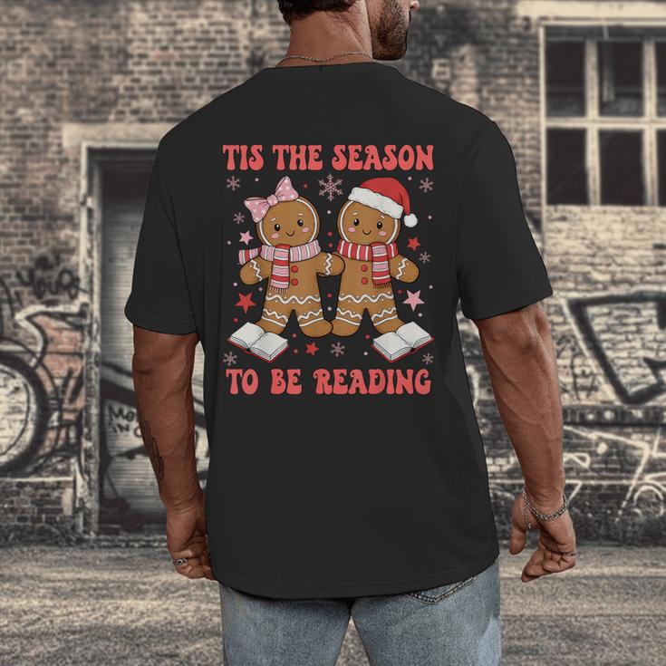 Tis The Season Reading Christmas Shirt Book Lovers Teacher Men's Back Print T-Shirt, funny design Tis The Season Reading Christmas Shirt Book Lovers Teacher Men's Back Print T-Shirt, funny design
