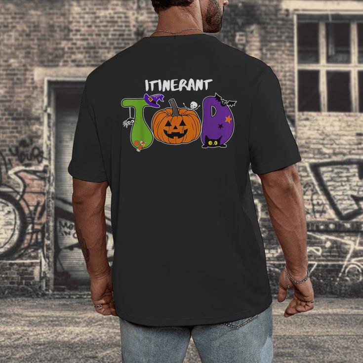 TOD Itinerant Teacher Of The Deaf Halloween ASL Interpreters Men's Back Print T-Shirt, funny design TOD Itinerant Teacher Of The Deaf Halloween ASL Interpreters Men's Back Print T-Shirt, funny design