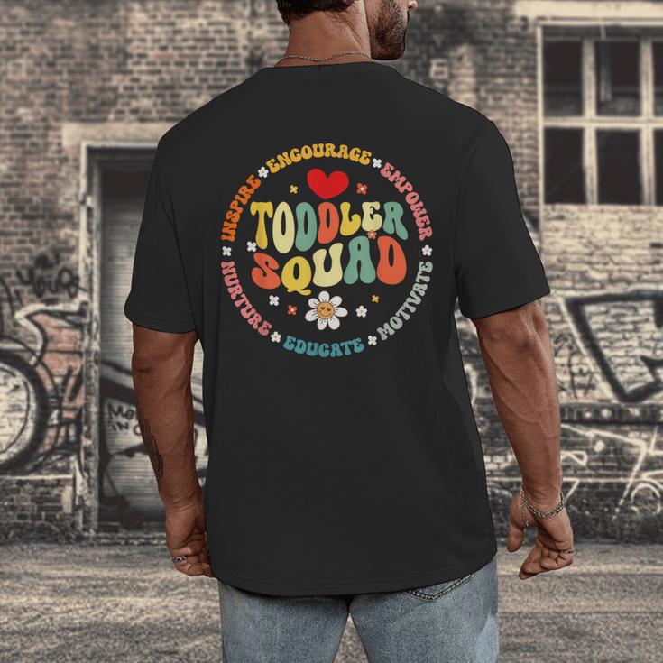 Toddler Squad Pre-K Teacher Pre School Back To School Men's Back Print T-Shirt, funny design Toddler Squad Pre-K Teacher Pre School Back To School Men's Back Print T-Shirt, funny design