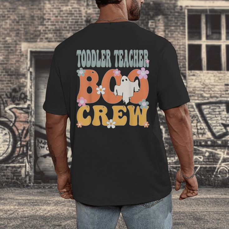 Toddler Teacher Boo Crew Ghost Groovy Halloween For Women Men's Back Print T-Shirt, funny design Toddler Teacher Boo Crew Ghost Groovy Halloween For Women Men's Back Print T-Shirt, funny design