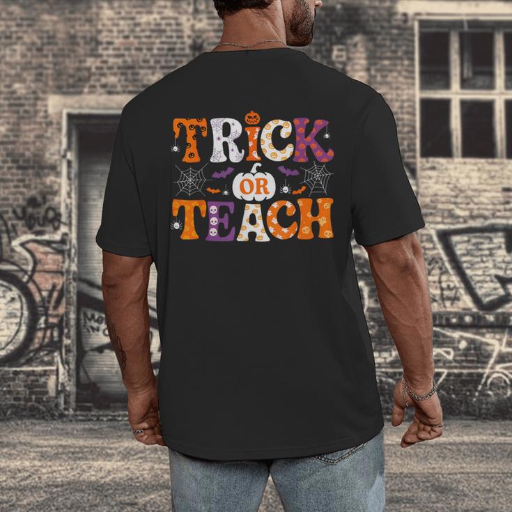 Trick Or Teach Teacher Halloween Costume Men Women Men's Back Print T-Shirt, funny design