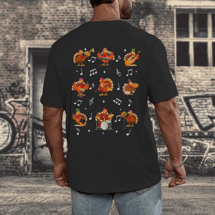 Turkey Squad Music Note Music Teacher Thanksgiving Men's Back Print T-Shirt, funny design Turkey Squad Music Note Music Teacher Thanksgiving Men's Back Print T-Shirt, funny design
